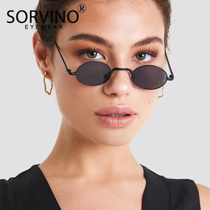 Stylish Sorvino Skinny Steampunk sunglasses for women featuring a sleek design and metal frame, by Hot Trend Vault.