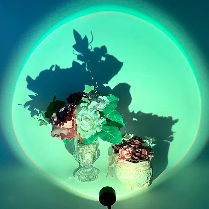 USB Sunset Lamp LED Rainbow Neon Night Light Projector Photography Wall Atmosphere Lighting for Bedroom Room Decor Nightlights