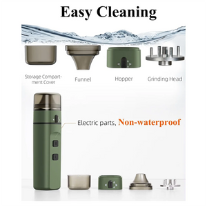 EAS-Green Electric Herb Grinder – One-Touch Operation, Up To 1.5G, Portable Auto Grinding Machine For Dry Spices