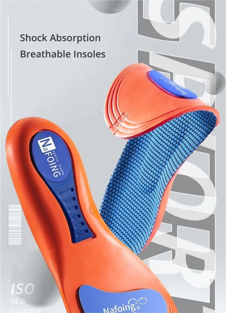 Sport Orthopedic Insoles for Feet Men Women EVA Breathable Shock Absorption Shoes Insole for Running Basketball Sport Care Pads