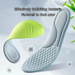 Sports Deodorant Insoles for Shoes Soft Comfortable Running Breathable Shock Absorption Insole for Feet Men Women Shoe Sole Pads