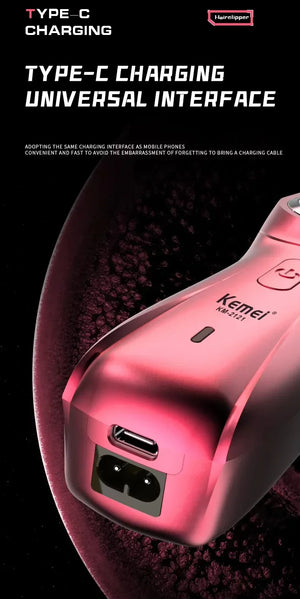 Kemei KM-8502 cordless hair clipper kit for home grooming, featuring adjustable blades and ergonomic handle, by Hot Trend Vault