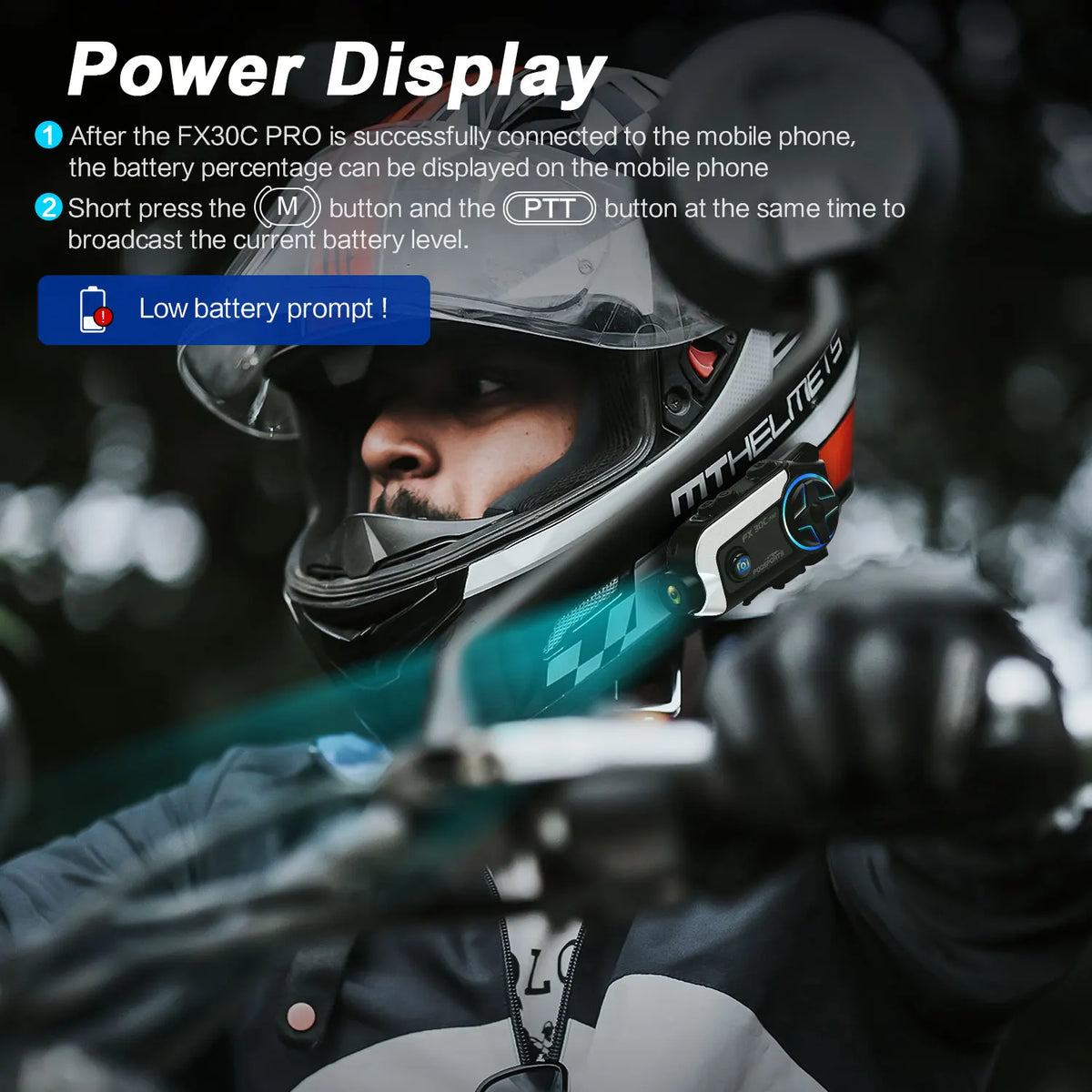 Fodsports FX30C PRO Motorcycle Headset Bluetooth Helmet Intercom