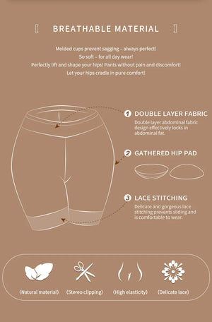 Hot Trend Vault Ilfioreemio Butt Lifter padded lace shapewear for women, featuring seamless design and feminine lace details.