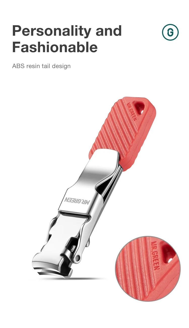 MR.GREEN Compact Nail Clippers Foldable Nail Cutters Manicure Tools Portable Fingernail Clipper With Key Chain Nail Scissors