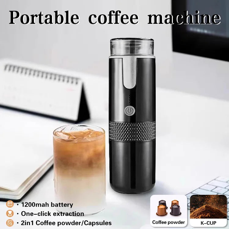 Portable Coffee Maker Electric Capsule Grind-and-Brew Coffee Maker Suitable for Ground Coffee and K-Cup Large Coffee Pods