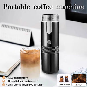 Portable Coffee Maker Electric Capsule Grind-and-Brew Coffee Maker Suitable for Ground Coffee and K-Cup Large Coffee Pods
