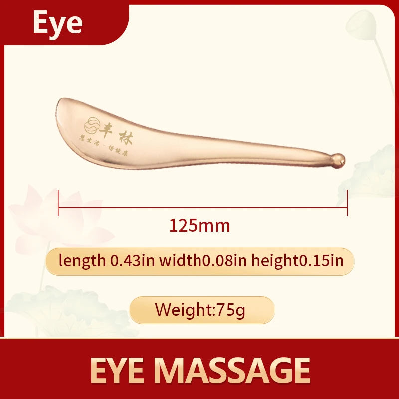 face massage tool gua sha facial beauty tool  eye instrument brass scraping plate beauty instrument  Metal massage plate