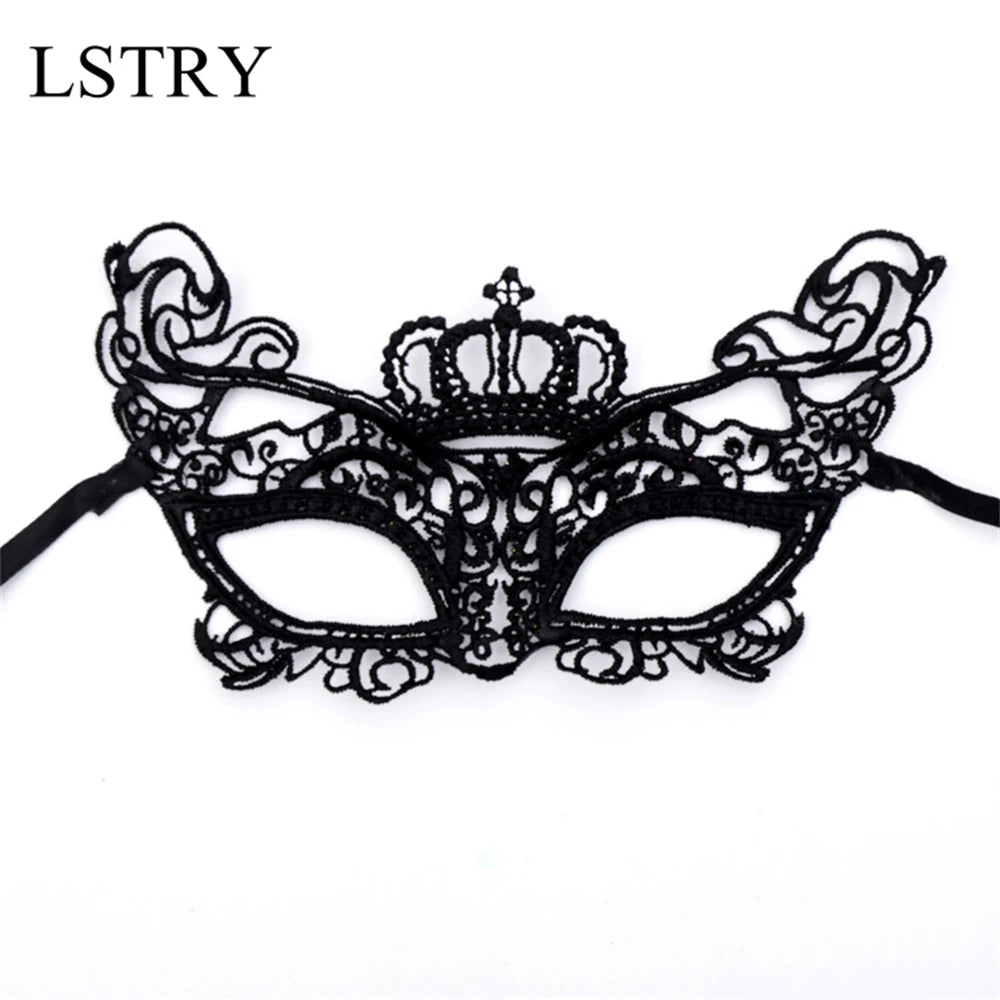 New Fashion Sexy Women Hollow Lace Masquerade Face Mask Lstry Princess Prom Party Props Costume Halloween Masquerade Mask Women