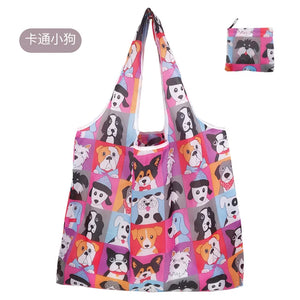Large reusable shopping tote bag by Hot Trend Vault, foldable, washable cloth eco-friendly tote for women, heavy-duty and foldable.