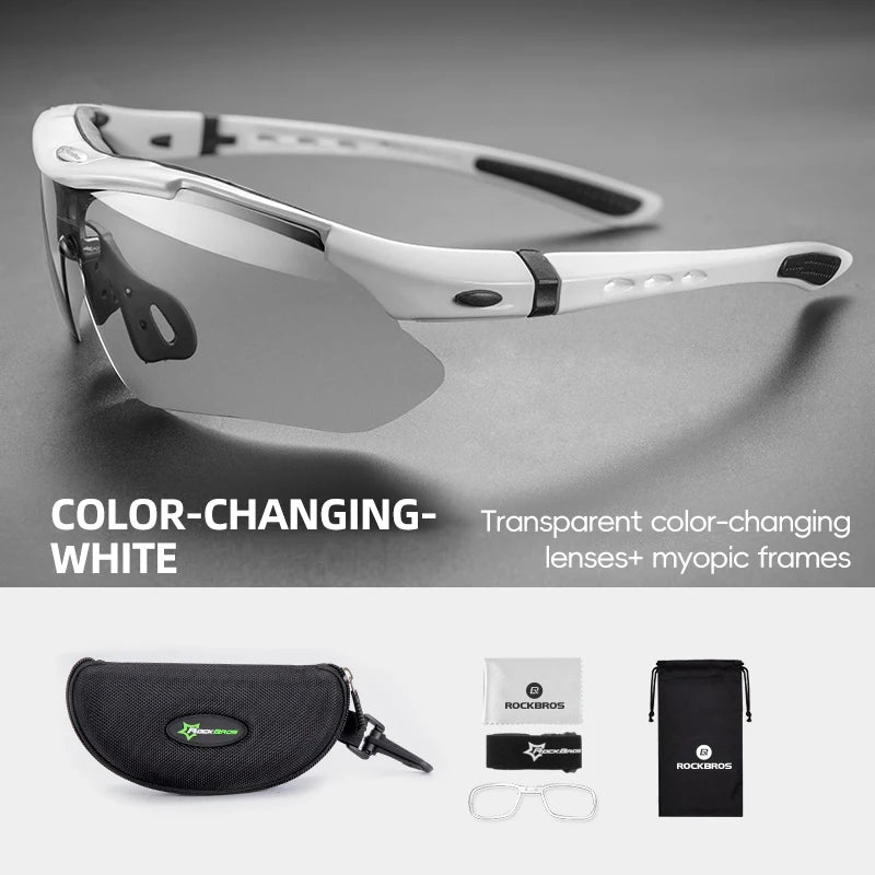 Hot Trend Vault RockBros cycling photochromic glasses with UV400 protection, designed for men outdoor sports and cycling activities.
