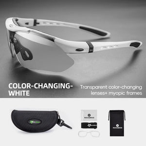 ROCKBROS Cycling Photochromic Glasses UV400 Protection Sunglasses Lightweight Bicycle Glasses Men Women Outdoor Sports Glasses