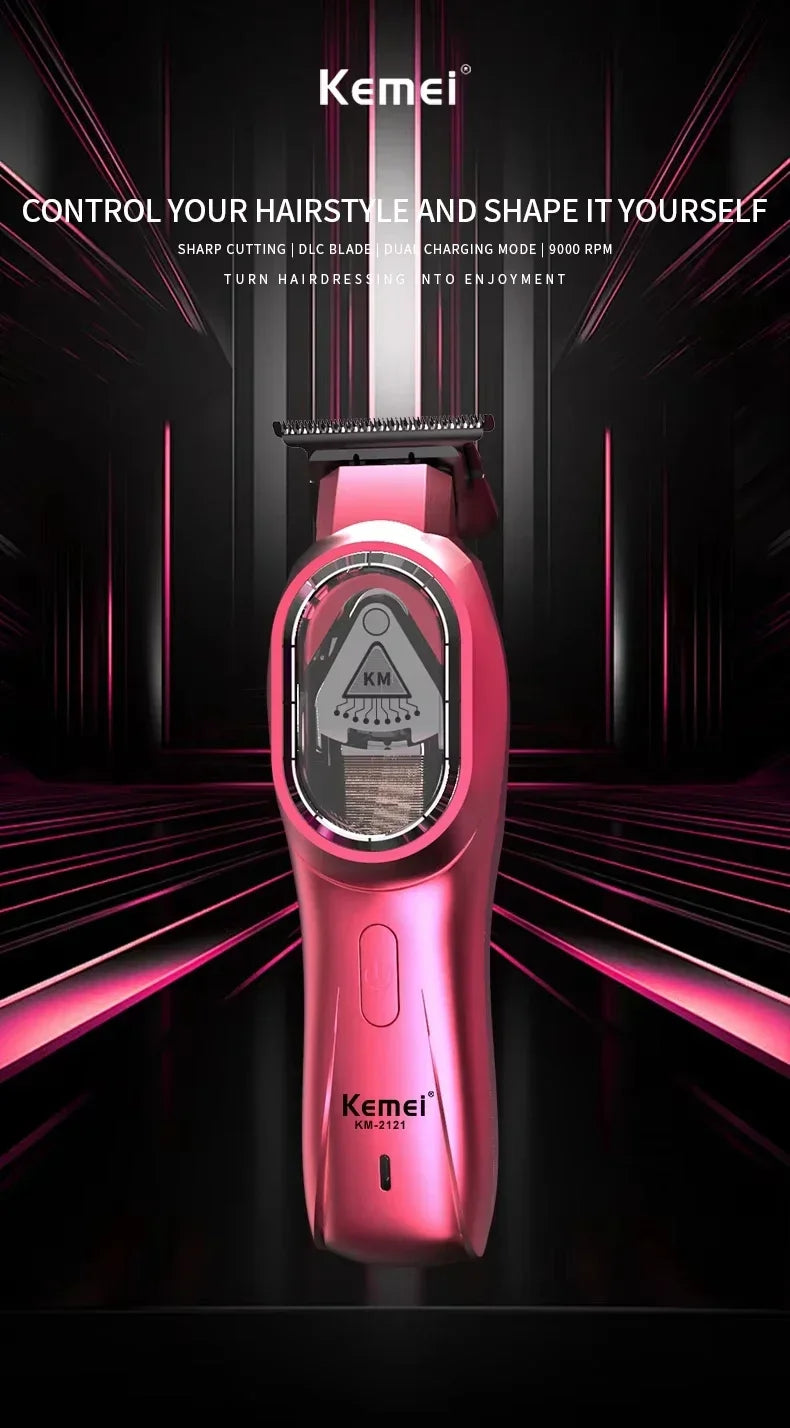 Kemei KM-8502 cordless hair clipper kit by Hot Trend Vault with adjustable blades and grooming attachments for home use