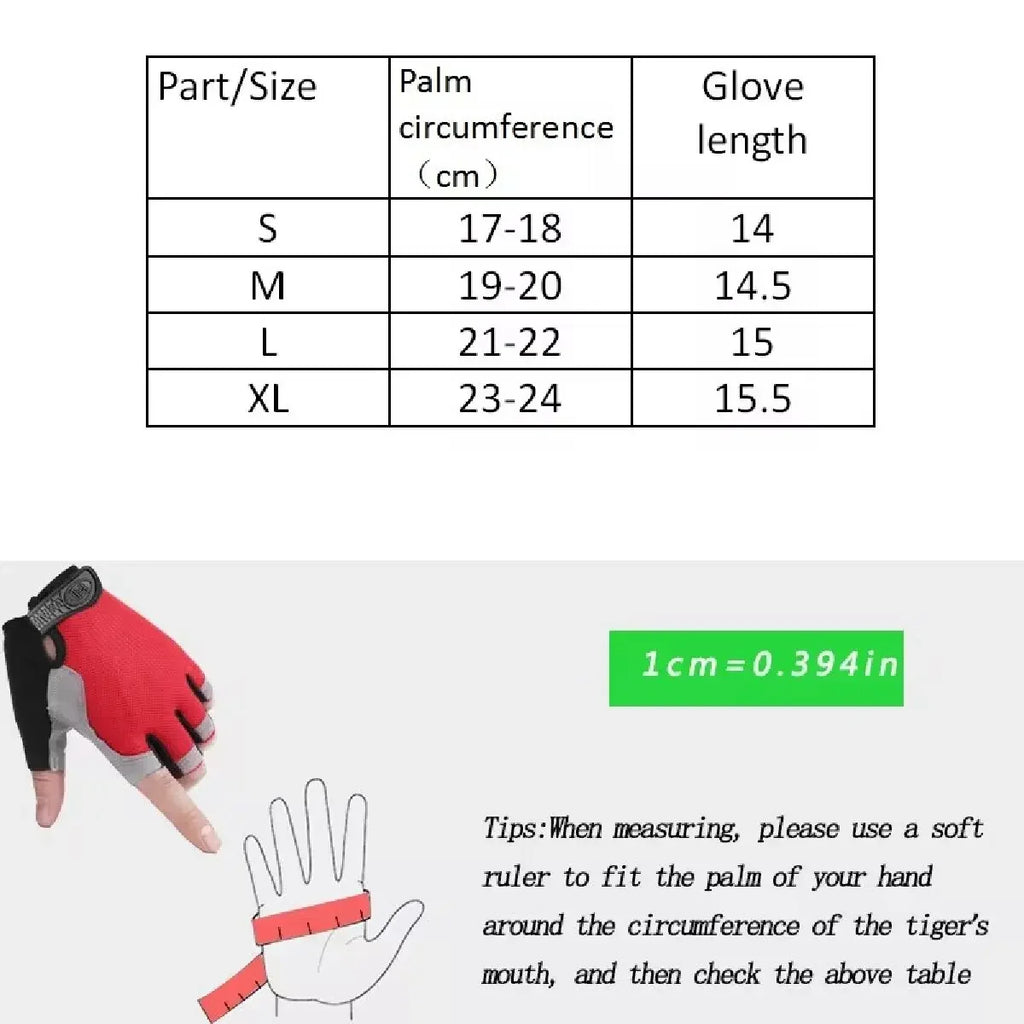 Guantes de ciclismo sin dedos transpirables y antideslizantes para hombres y mujeres