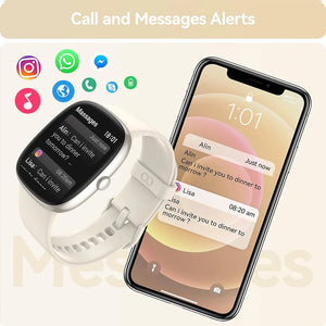 Smart Watches for Men Women  Sleep Tracking, 46mm 1.3oz Step Calorie Counter Fitness Watch Activity Trackers Pedometer forAndro