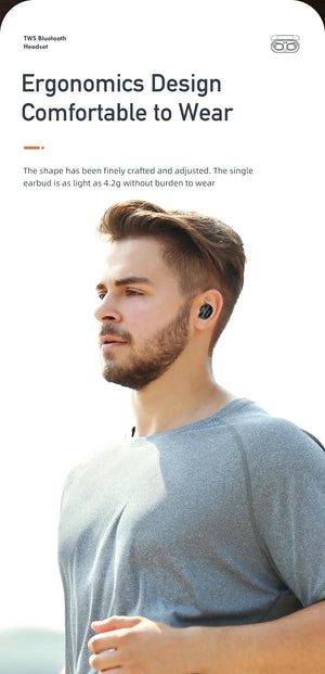 Awei T13 Pro Bluetooth 5.3 Earphone Wireless Bluetooth Headset In-Ear TWS Earbuds With Mic HiFi Bass Stereo Gaming Headphones