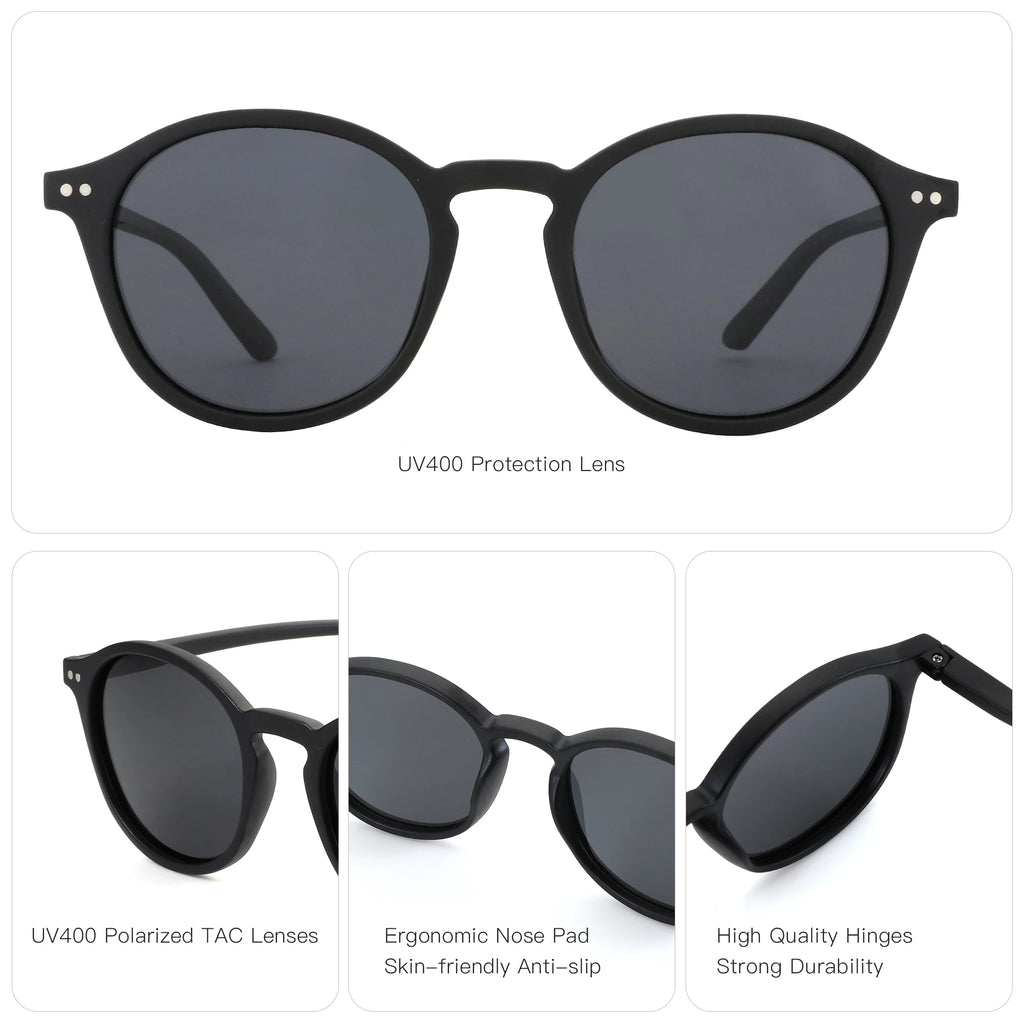 Vintage unisex polarized sunglasses by Hot Trend Vault with UV400 protection, ideal for driving and outdoor activities.