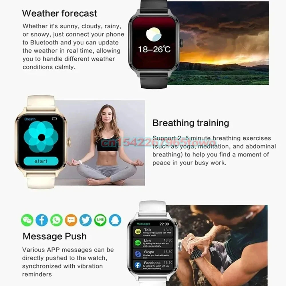 Hot Trend Vault smartwatch with 1.83-inch HD display, Bluetooth call alerts, music, and sports mode for Android and iOS devices.