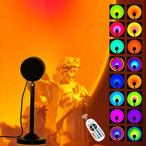 USB Sunset Lighting Ambient Projection Night Light for home décor, relaxing lighting in bedroom and living room