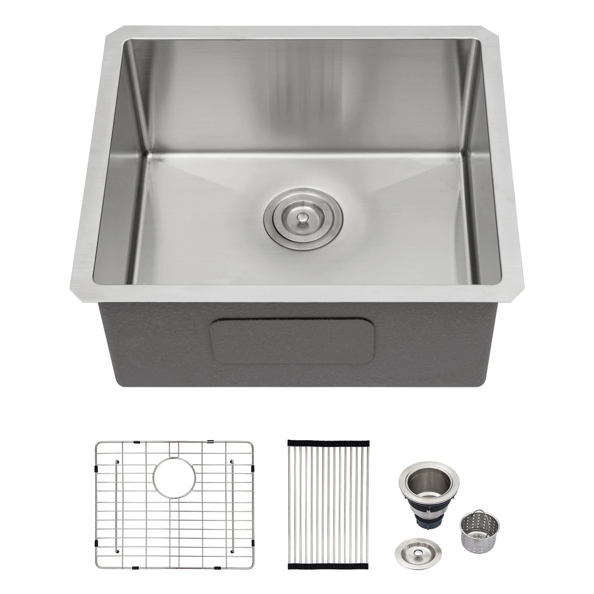 21 Inch Undermount Sink - 21"x18"x9" Undermount Stainless Steel Kitchen Sink Single Bowl Kitchen Sink Basin