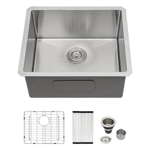21 Inch Undermount Sink - 21"x18"x9" Undermount Stainless Steel Kitchen Sink Single Bowl Kitchen Sink Basin