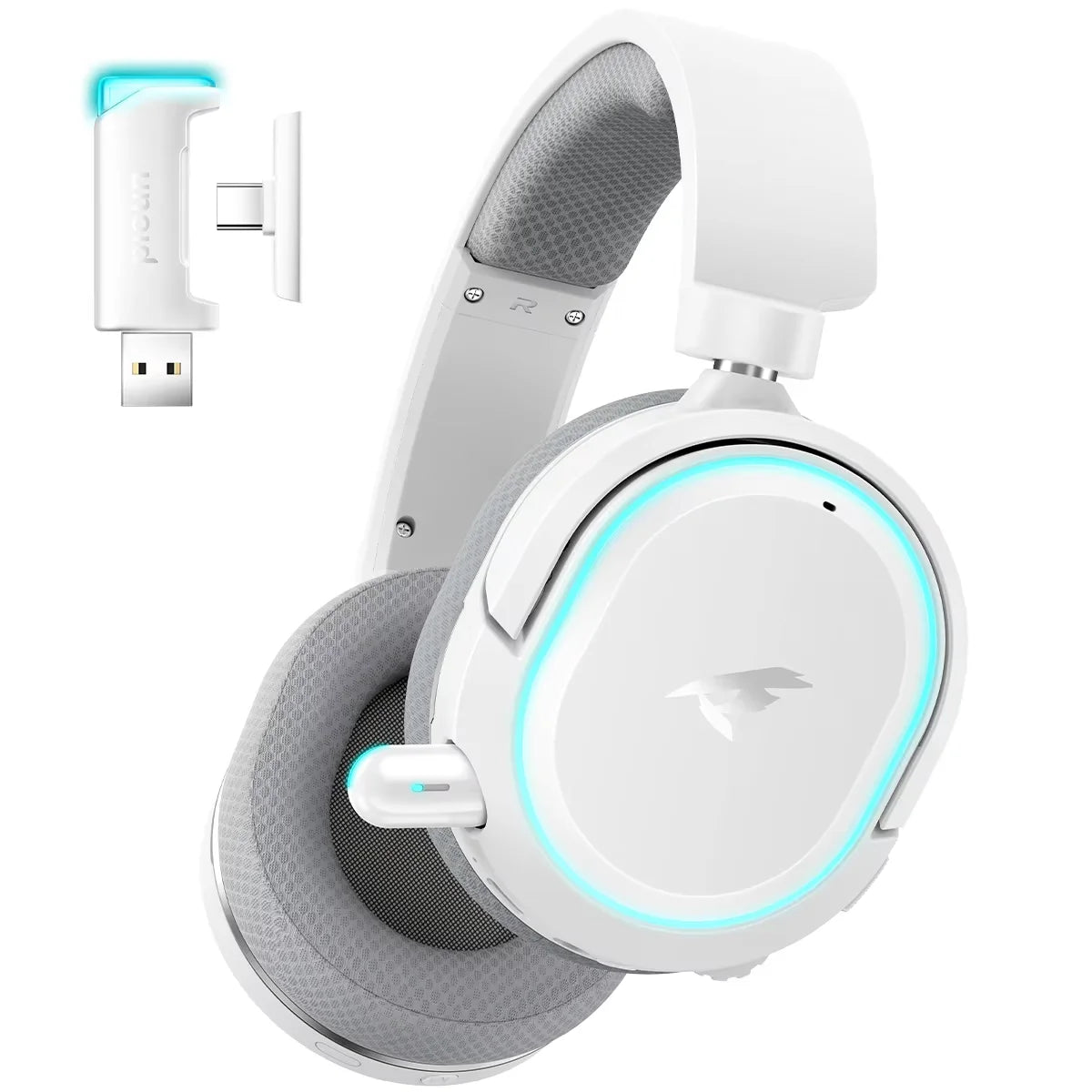 Picun G2 Wireless Gaming Headset Bluetooth 2.4G Headphones 7.1 Surround 5ms Low Latency ENC Mic for PC PS4 PS5 Phone Switch
