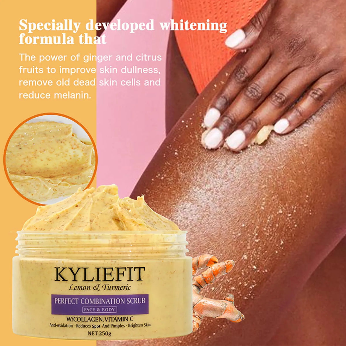 Ailke Turmeric Whitening Skin Care Set by Hot Trend Vault featuring skincare bottles and jars for radiant, glowing unisex skin.