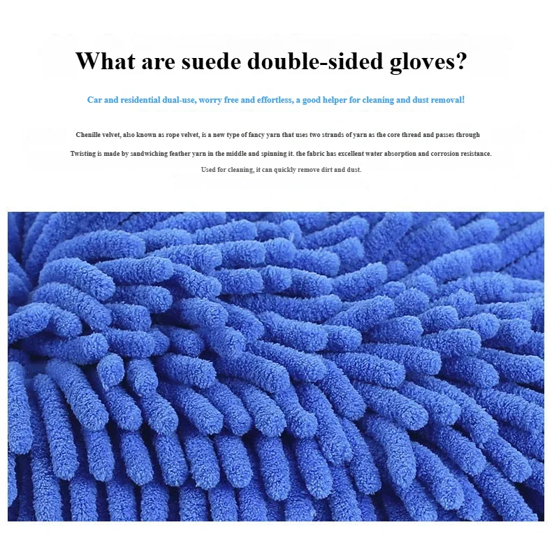 Microfiber Car Washer Sponge Cleaning Car Care Detailing Brushes Washing Towel Auto Gloves Styling Accessories