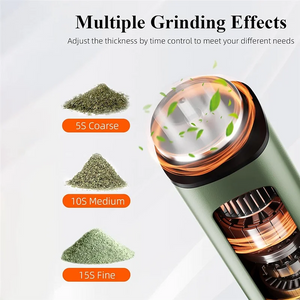 Hot Trend Vault XProject Electric Herb Grinder with one-touch operation, showing dry spices in a compact, portable design.