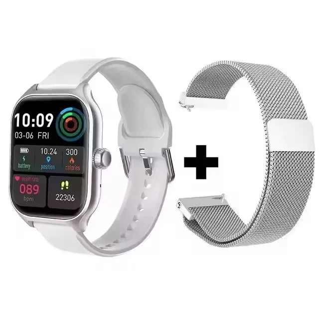 Hot Trend Vault smartwatch with 1.83-inch HD display showing Bluetooth call alerts and music controls for Android and iOS.