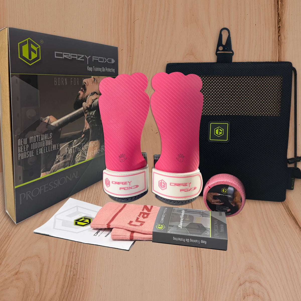 Frog Rubber Gym WOD Grip non-slip training gloves for men by CrazyFox, designed for active workouts and weightlifting.
