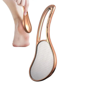 Hot Trend Vault Nano Glass Pedicure Foot File for callus removal, showing the sleek glass surface and ergonomic handle for home spa use.