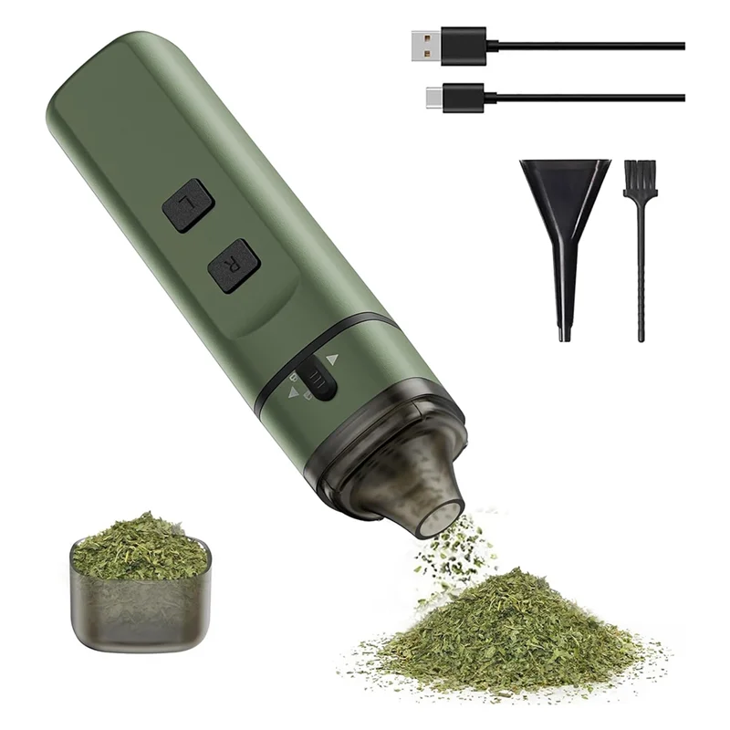 EAS-Green Electric Herb Grinder – One-Touch Operation, Up To 1.5G, Portable Auto Grinding Machine For Dry Spices