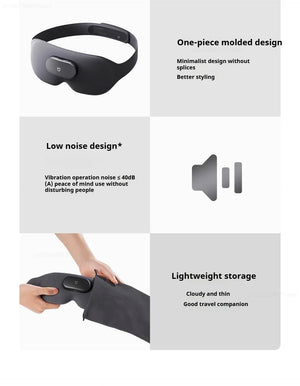 MIJIA Smart Massage Eye Mask by Hot Trend Vault in black with vibration features for relaxing home blackout and eye comfort.