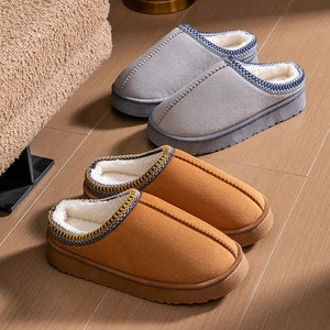 Women's Plush Slippers Winter Warm House Shoes Fashion Thick EVA Sole for Indoor Outdoor Use Cozy Non-Slip Couple Home Footwear
