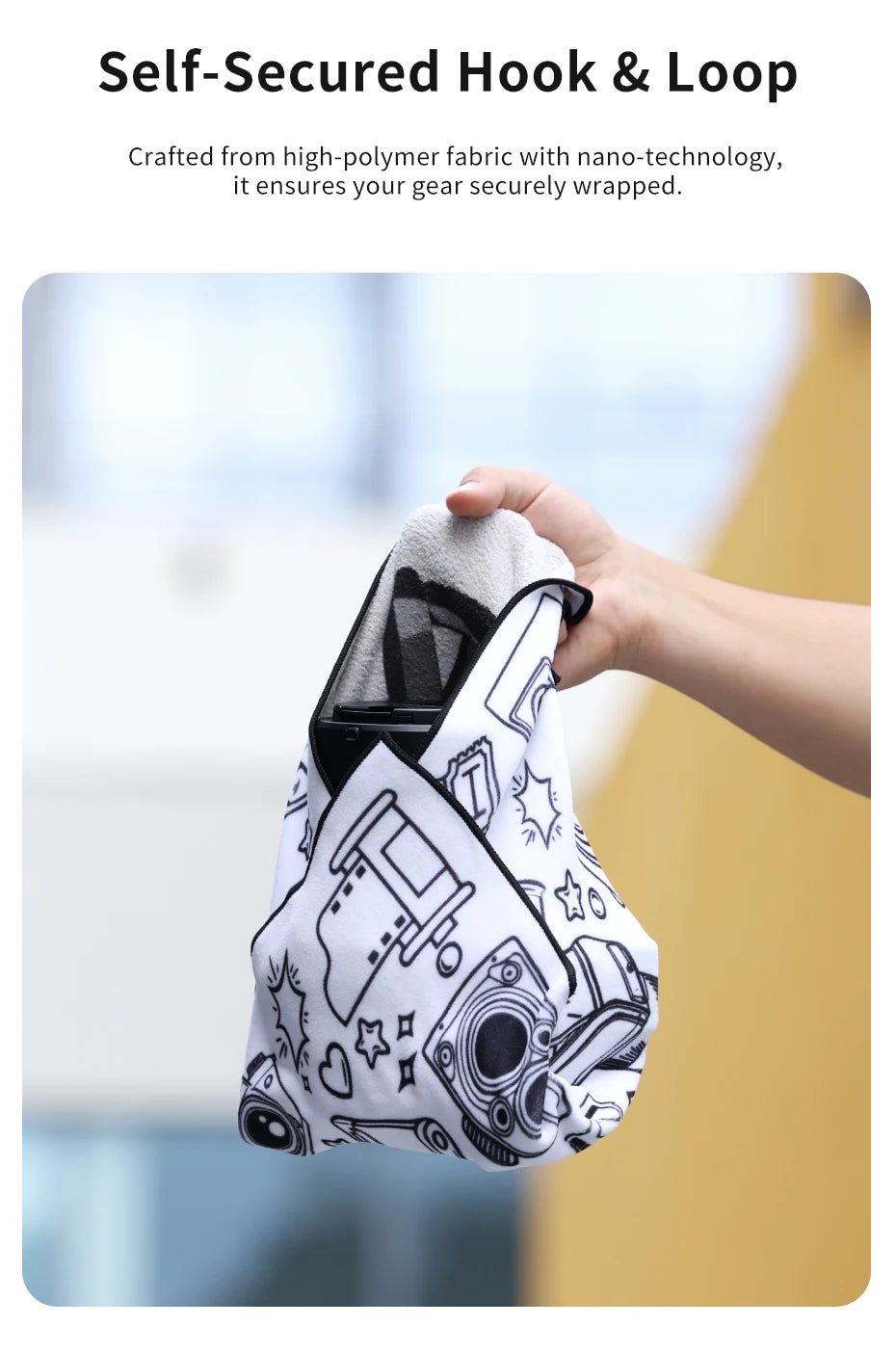 Ulanzi Double-sided Printing Protective Wrap Camera Smartphone Cleaning Cloth for Camera Smartphone Tablet Fill Light