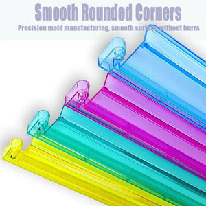 Multicolor acrylic Mahjong tile pushers set of 4 for family board game storage and organization by Hot Trend Vault.