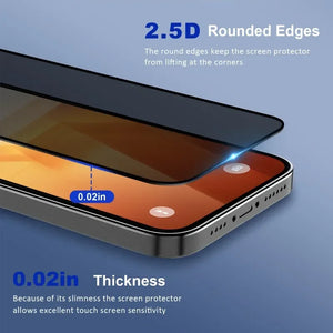 5Pcs Full Cover Privacy Screen Protector For iPhone 16 11 12 13 14 Pro Max Mini 8K Anti-spy Glass For iPhone 15 17 PRO XR XS MAX