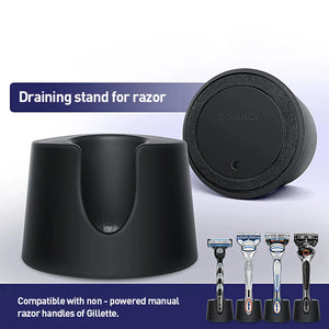 Yunchi Premium Shaving Stand for Gillette razors, designed for draining and drying, suitable for men's grooming.