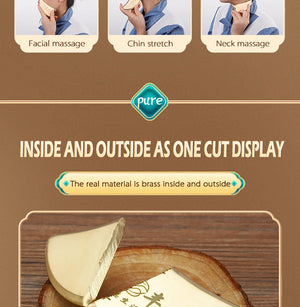 face massage tool gua sha facial beauty tool  eye instrument brass scraping plate beauty instrument  Metal massage plate