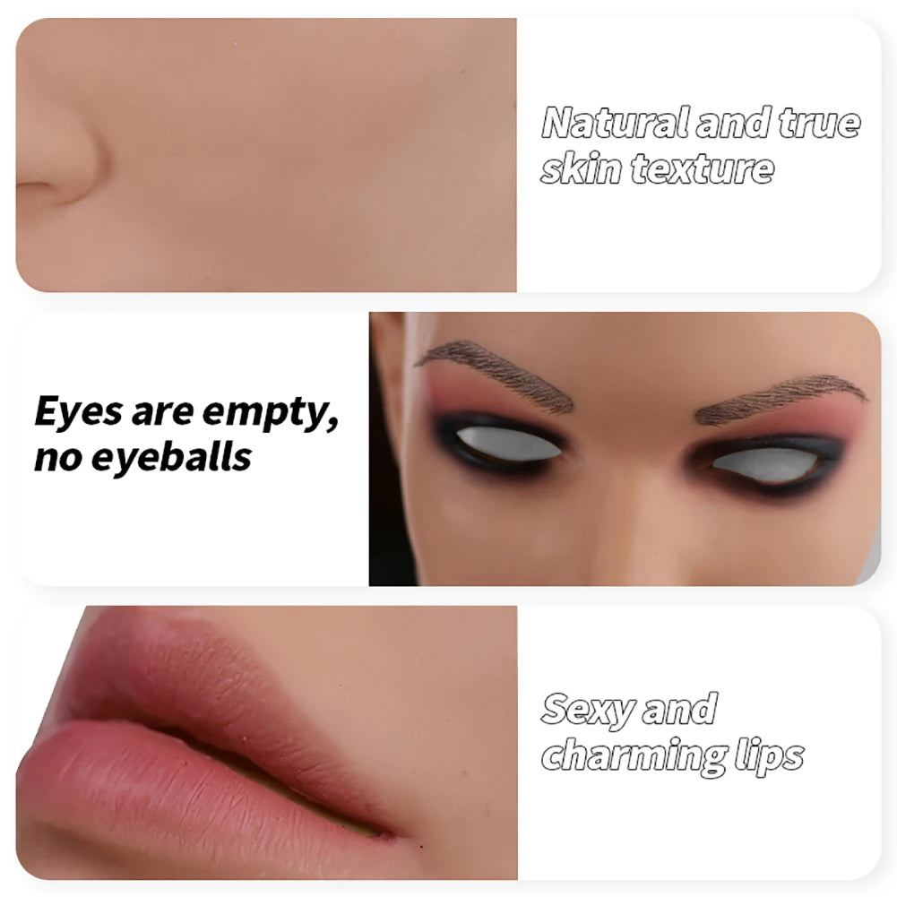 Realistic Silicone Mask With Neck Head Cover Makeup Crossdresser Cosplay Beauty Mask Collection Male to Female Full Head Mask