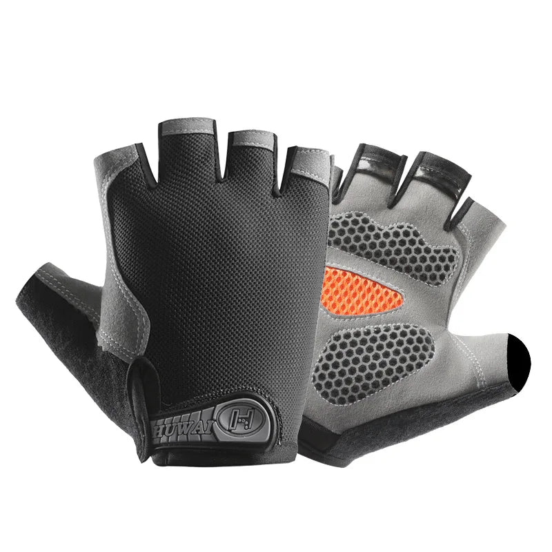 Breathable Anti Slip Fingerless Cycling Gloves for Men and Women