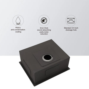 21 Inch Undermount Sink - 21"x18"x9" Undermount Stainless Steel Kitchen Sink Single Bowl Kitchen Sink Basin