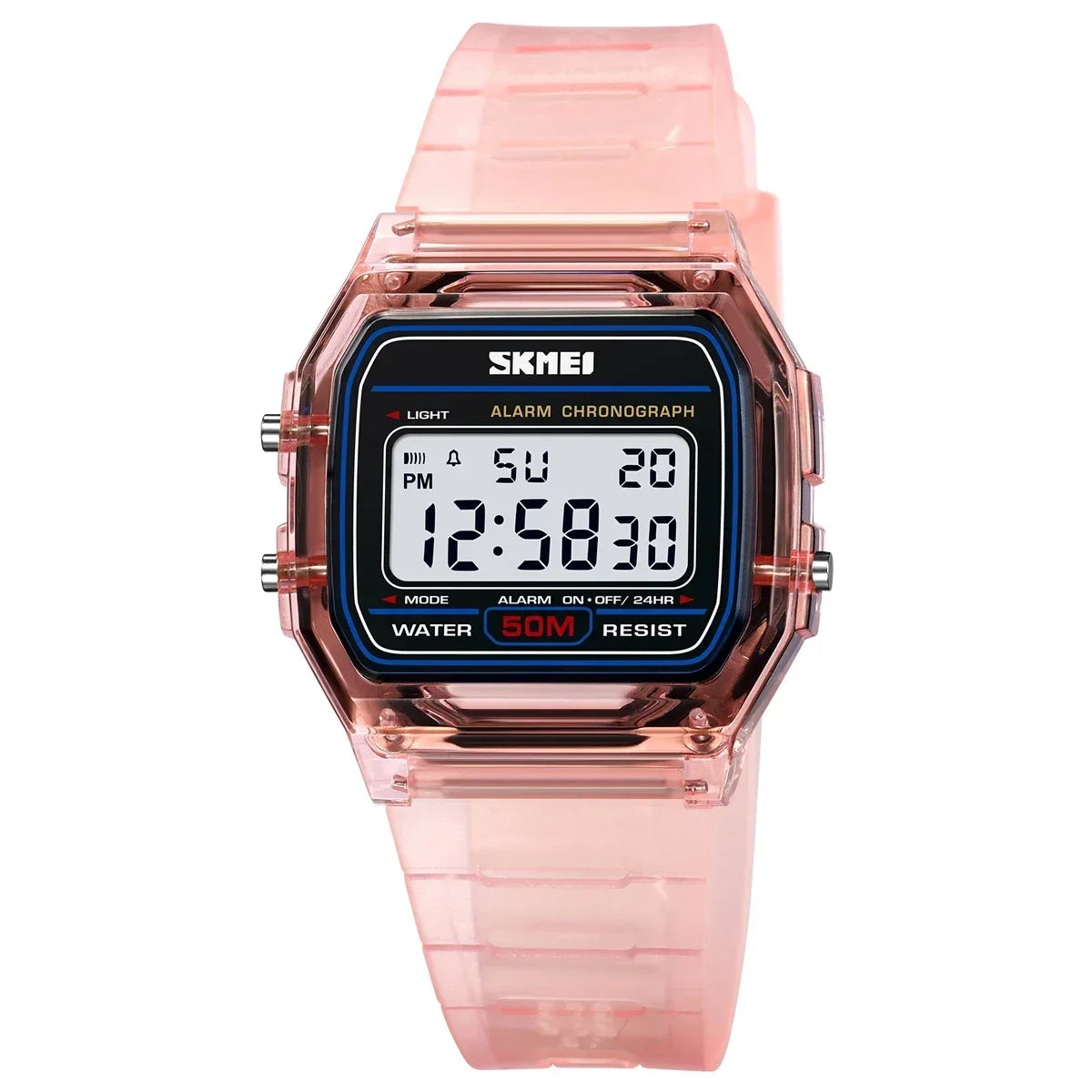 Digital countdown watch by SKMEI 2056, waterproof unisex design with date display, suitable for men and women.