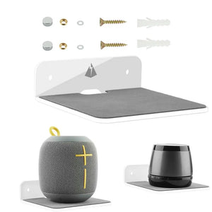 Wall Shelf Speaker Stand, Acrylic Wall Mount Display Shelf For Blue-tooth Speaker, Charging Rack Webcam, Cell Phones, Toy
