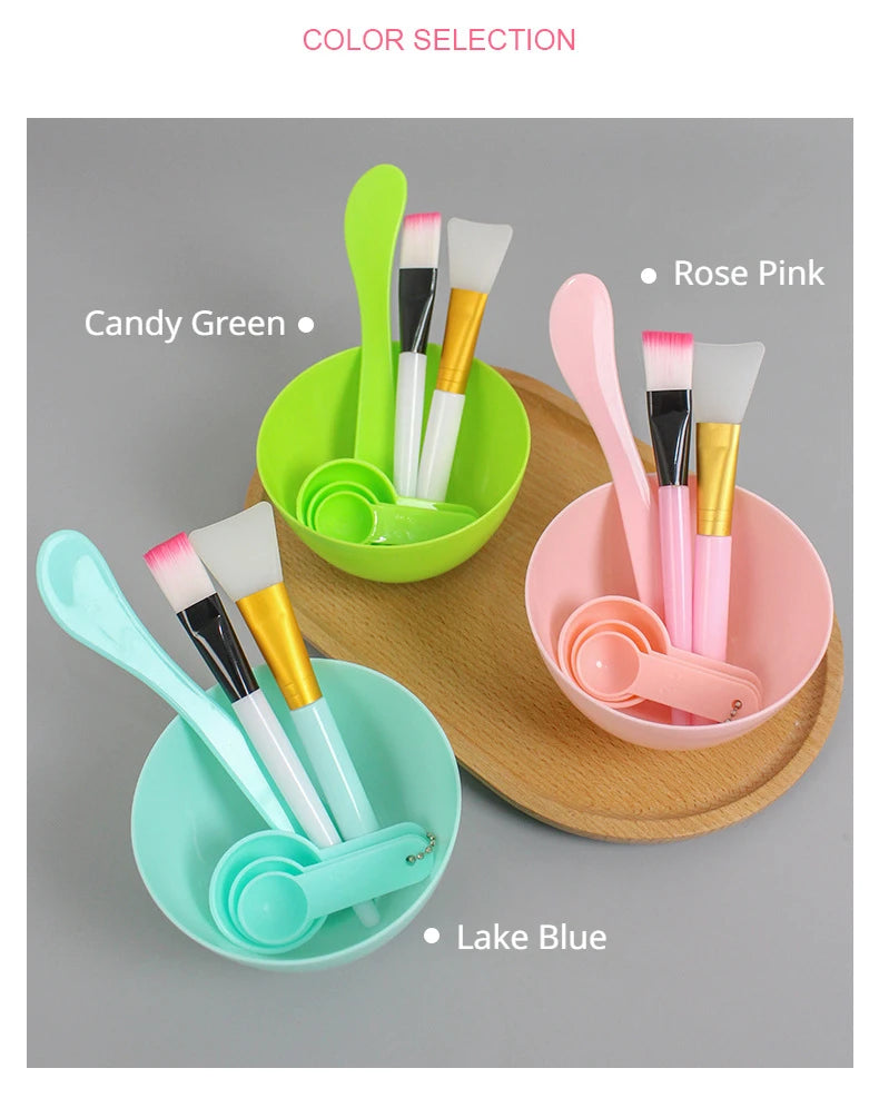 Facial Brush Mask Bowl Spoon Set Mask Brush Bar DIY Beauty Tools Mixing Tools Skin Care Makeup Supplies Woman Facial Tools