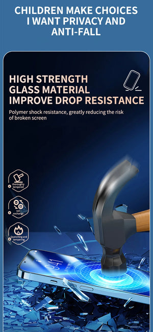 1-4Pcs Privacy Screen Protector for iPhone 14 13 11 12 Pro Max Mini 8 Plus Anti-spy Protective Glass for iPhone 15 16 17 XS MAX