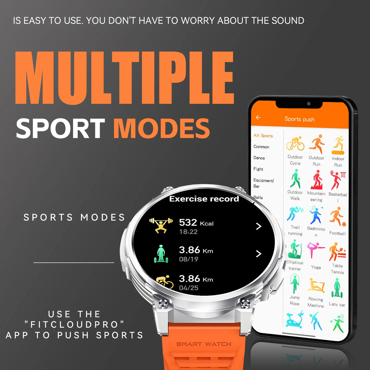 LaNikar Smart Watches for Men with 730mAh Large Battery 1.85’’ Big Screen LED Flashlight Rugged Smartwatch with for iOS Android