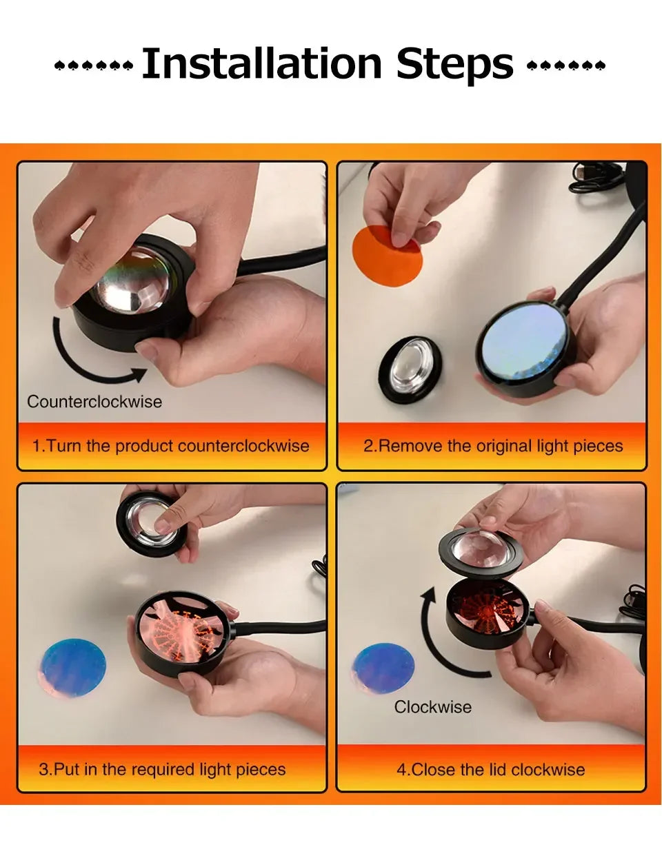 LED Atmosphere Night Light Projector Sunset Lamp AC 220V EU Plug for Bedroom Living Room Gift Background Decoration Lighting