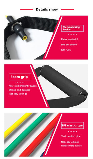 Resistance Bands With Handles Workout Bands With Handles For Men Women Exercise Bands Strength Training Equipment